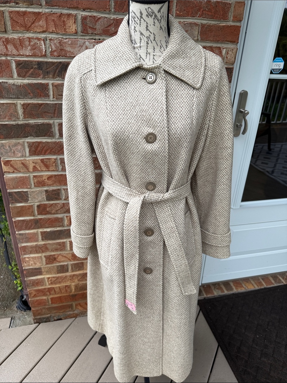 Vintage 1950-1960’s Womens Textured Belted Coat by Fashionfilt - Picture 10 of 17